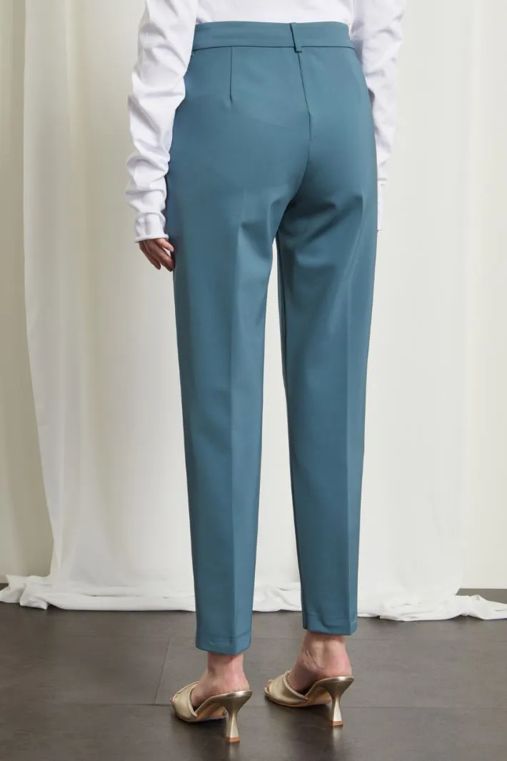 Pantaloni carrot in jersey