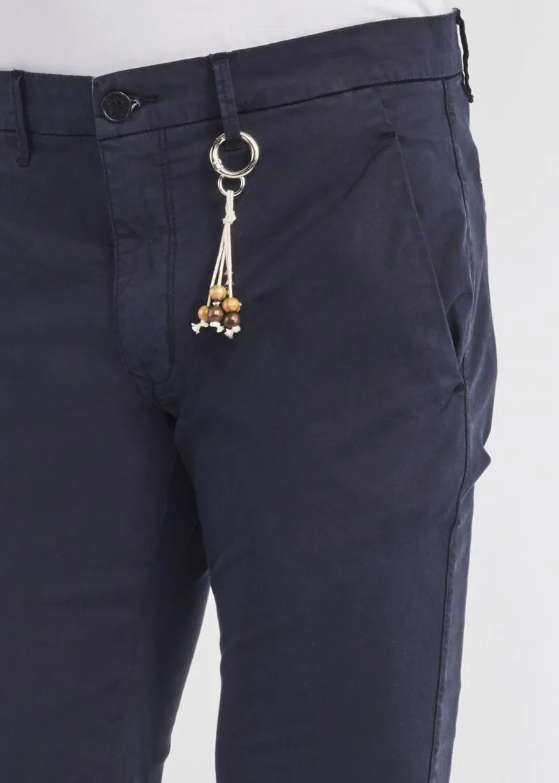 Pantaloni chino in raso di cotone