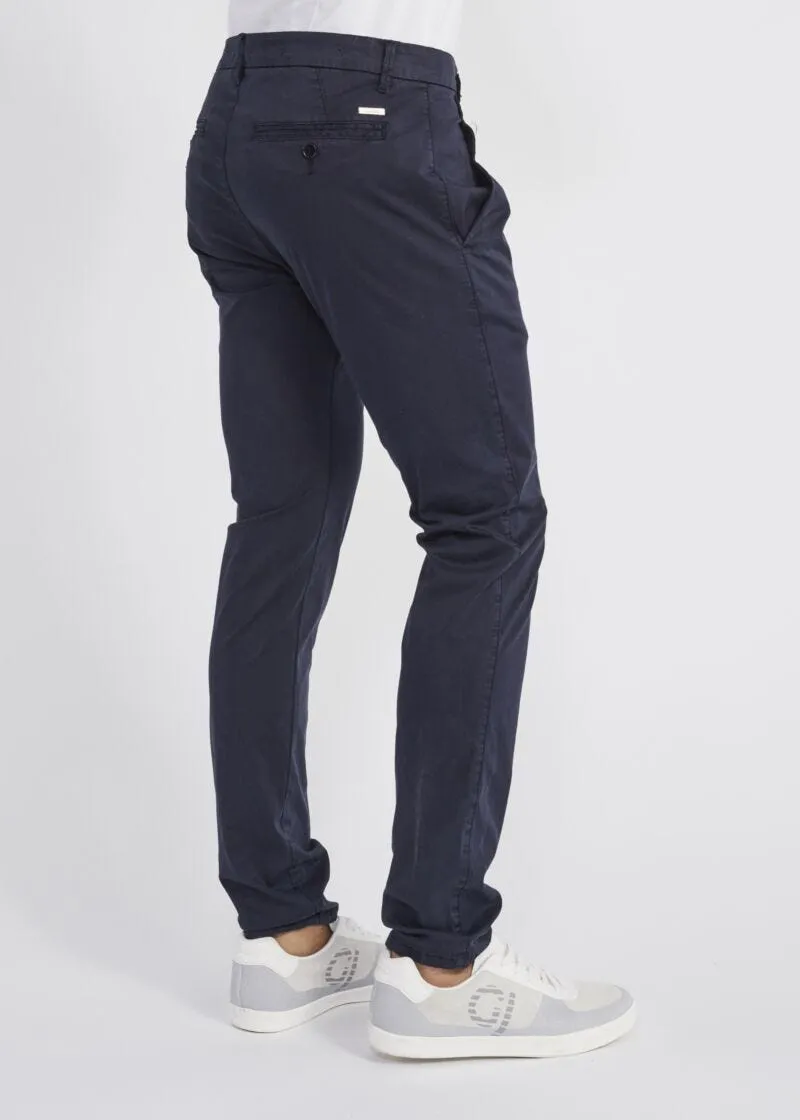 Pantaloni chino in raso di cotone