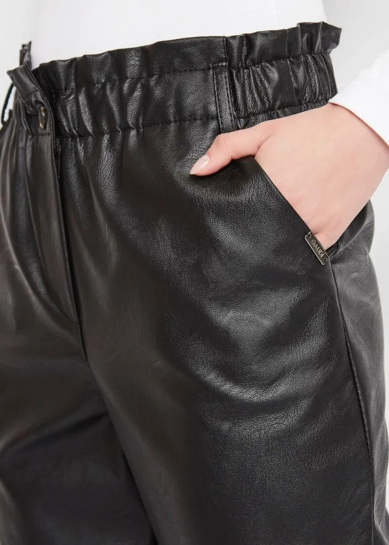 Pantaloni cropped in simil pelle