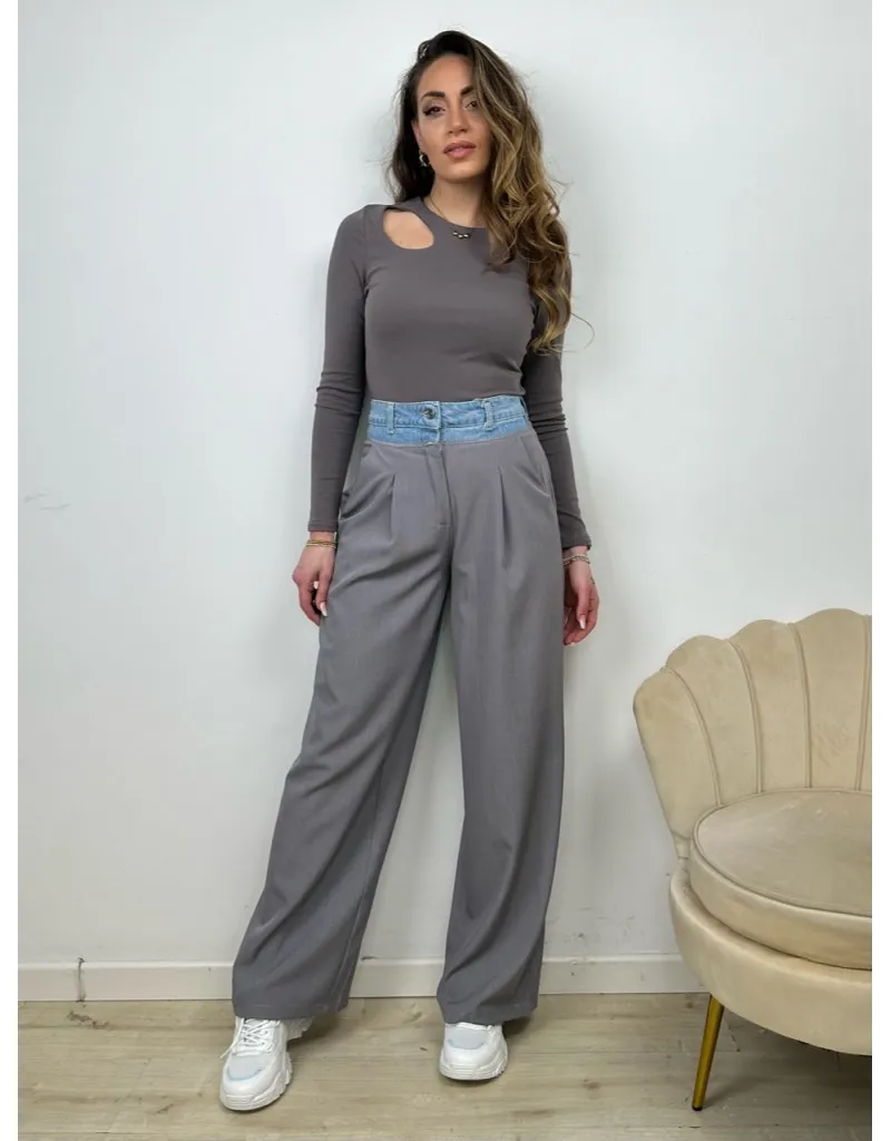 PANTALONI FRIDAY GRIGIO
