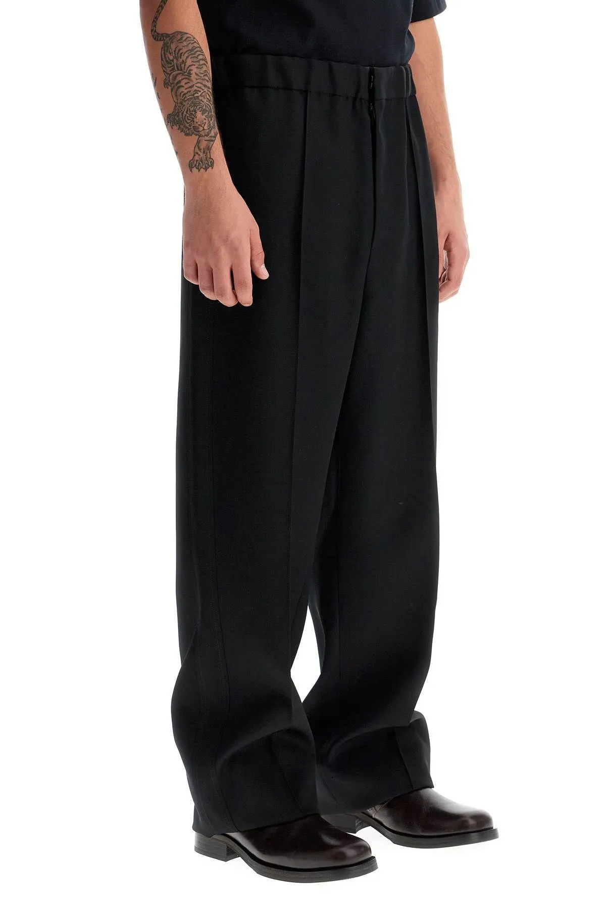 Pantaloni in gabardine di lana