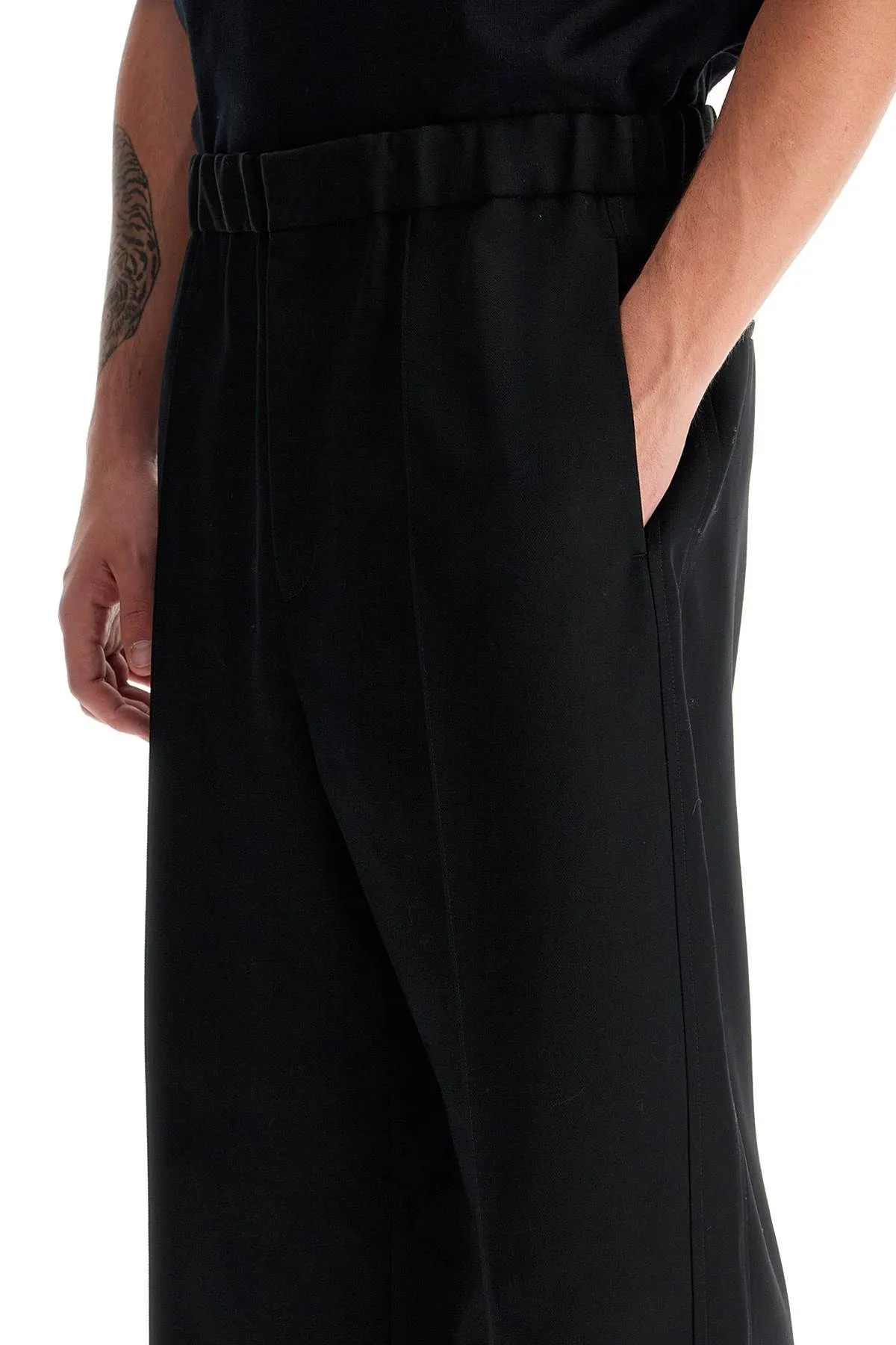 Pantaloni in gabardine di lana