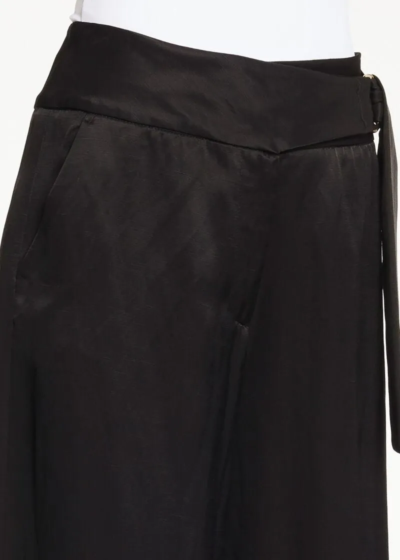 Pantaloni in viscosa e lino