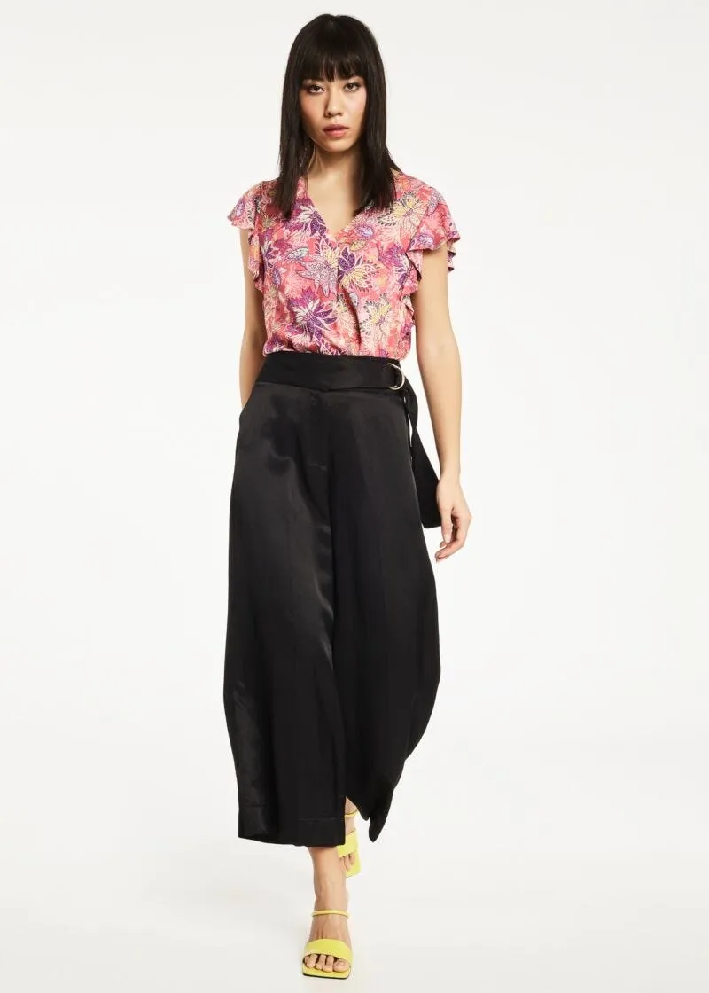 Pantaloni in viscosa e lino