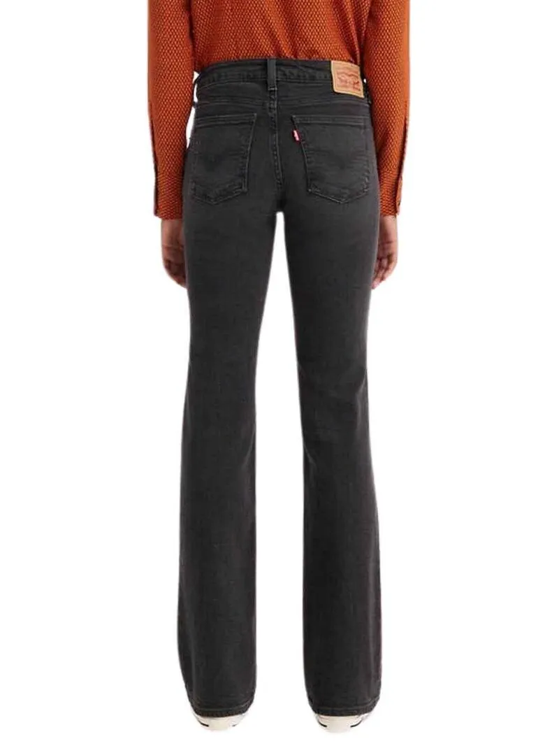 Pantaloni Jeans Levis Superridotto Boot Nero Donna