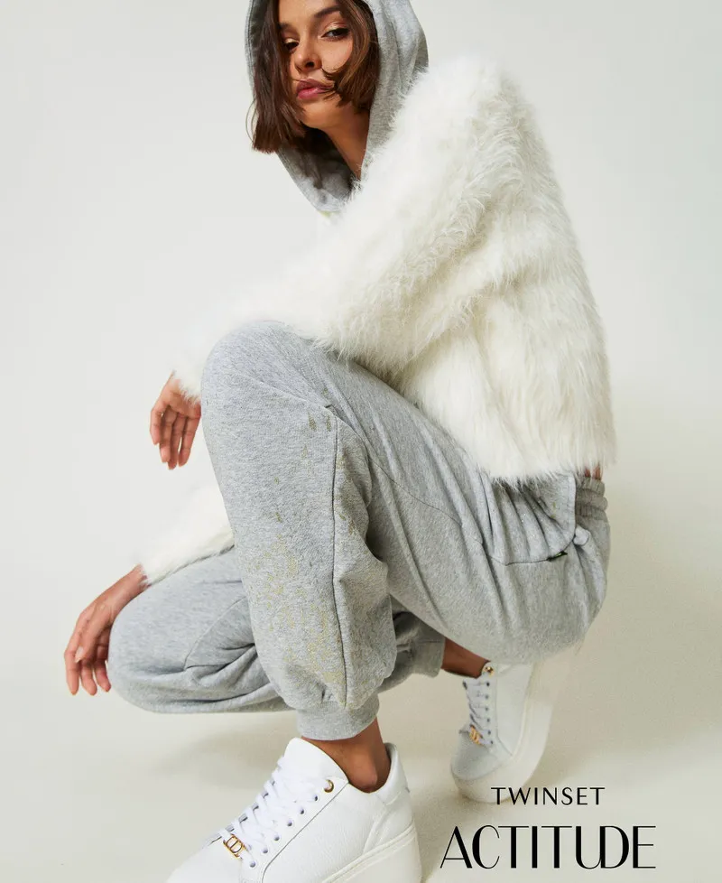 Pantaloni joggers MYFO con stampa glitter