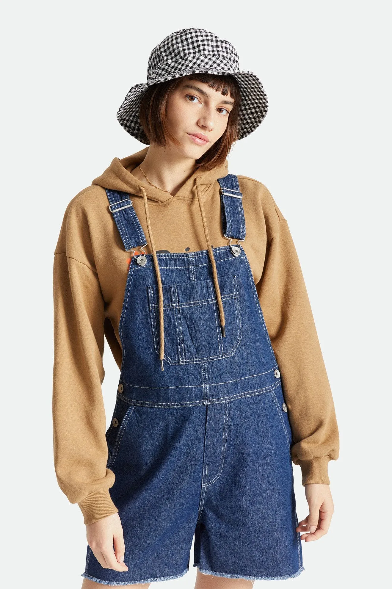 PETRA PACKABLE BUCKET HAT - BLACK GINGHAM