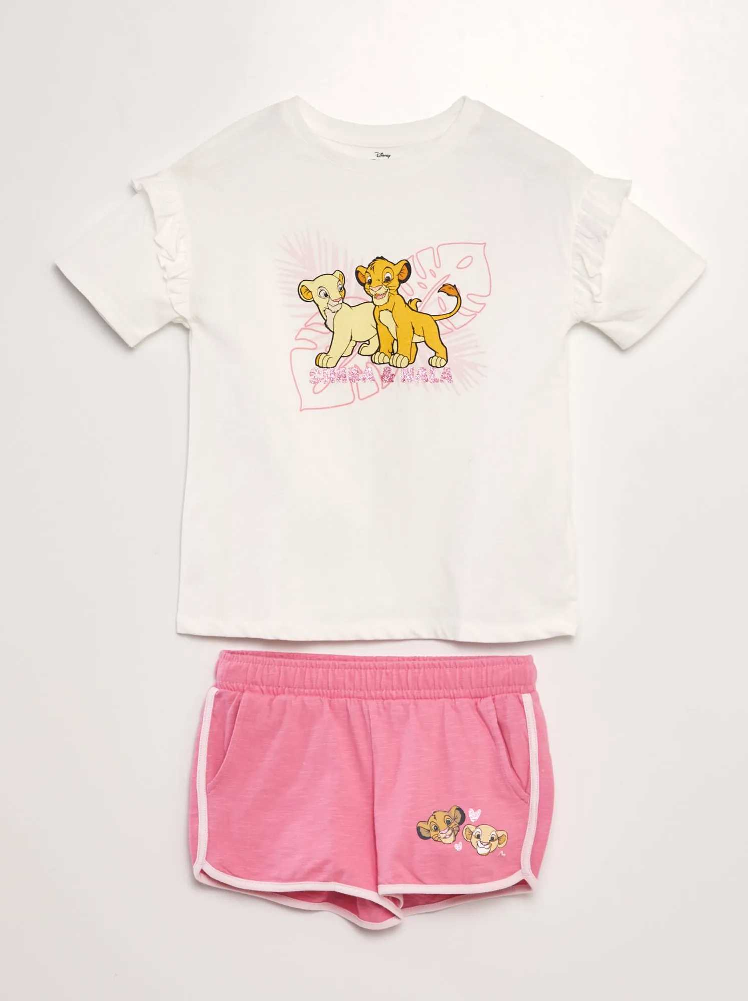 Pigiama 'Il Re Leone' in jersey - 2 pezzi - ROSA