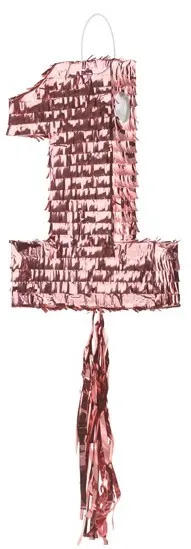 Pinata numero 1 in oro rosa