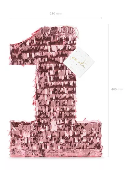 Pinata numero 1 in oro rosa