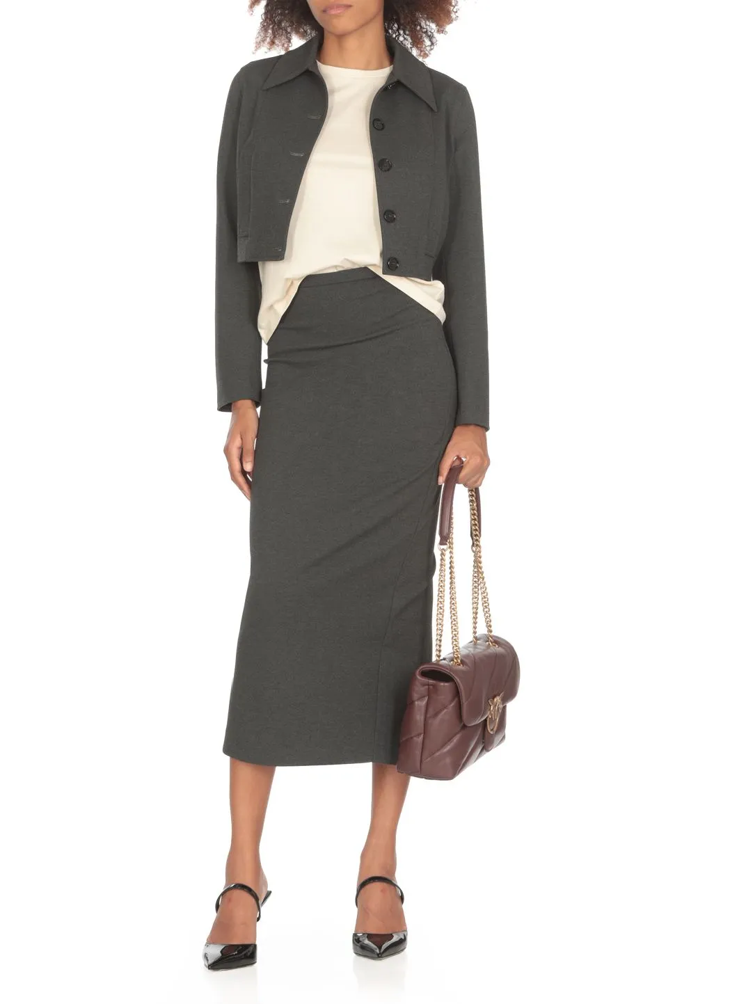  Pinko Giacca cropped in viscosa 