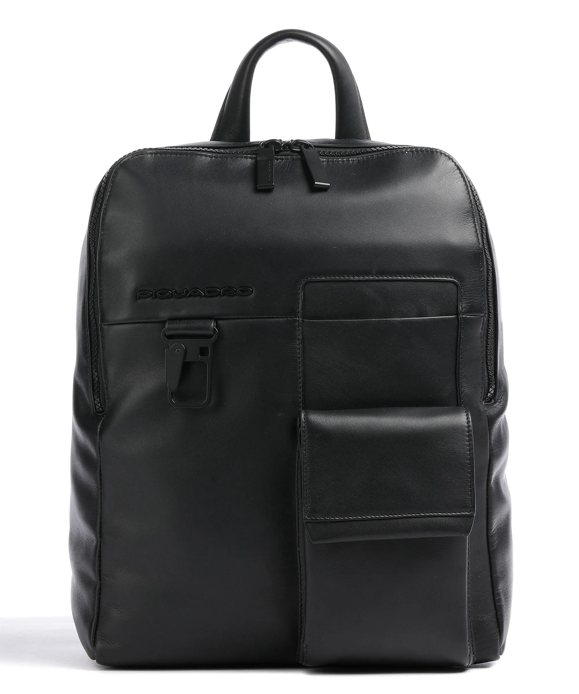  Piquadro Finn Zaino 13″ pelle di vacchetta finemente grana nero  