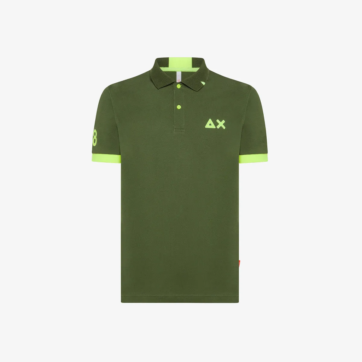 Polo shirt with contrasting Big Logo / Green