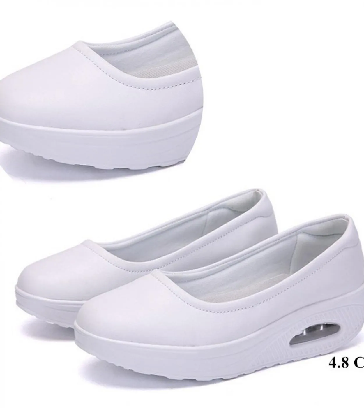 Primavera Autunno Donna Scarpe da ufficio casual Zeppe basse Scarpe da altalena Scarpe da ginnastica con suola spessa Scarpe da