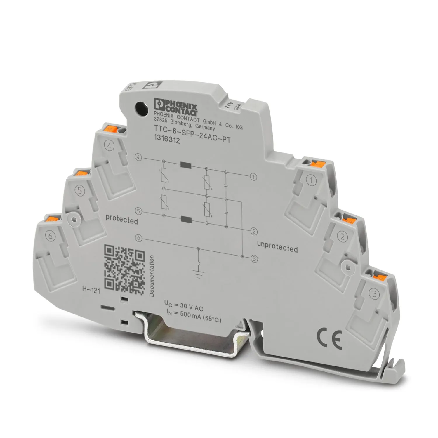 Protezione da sovracorrente 1316312, max 350A, 80V (Volts), per guida DIN
