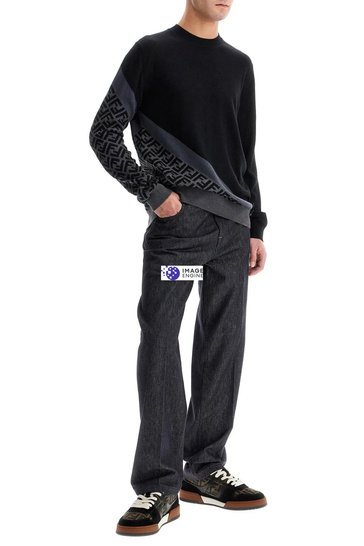 Pullover con inserto Fendi Diagonal