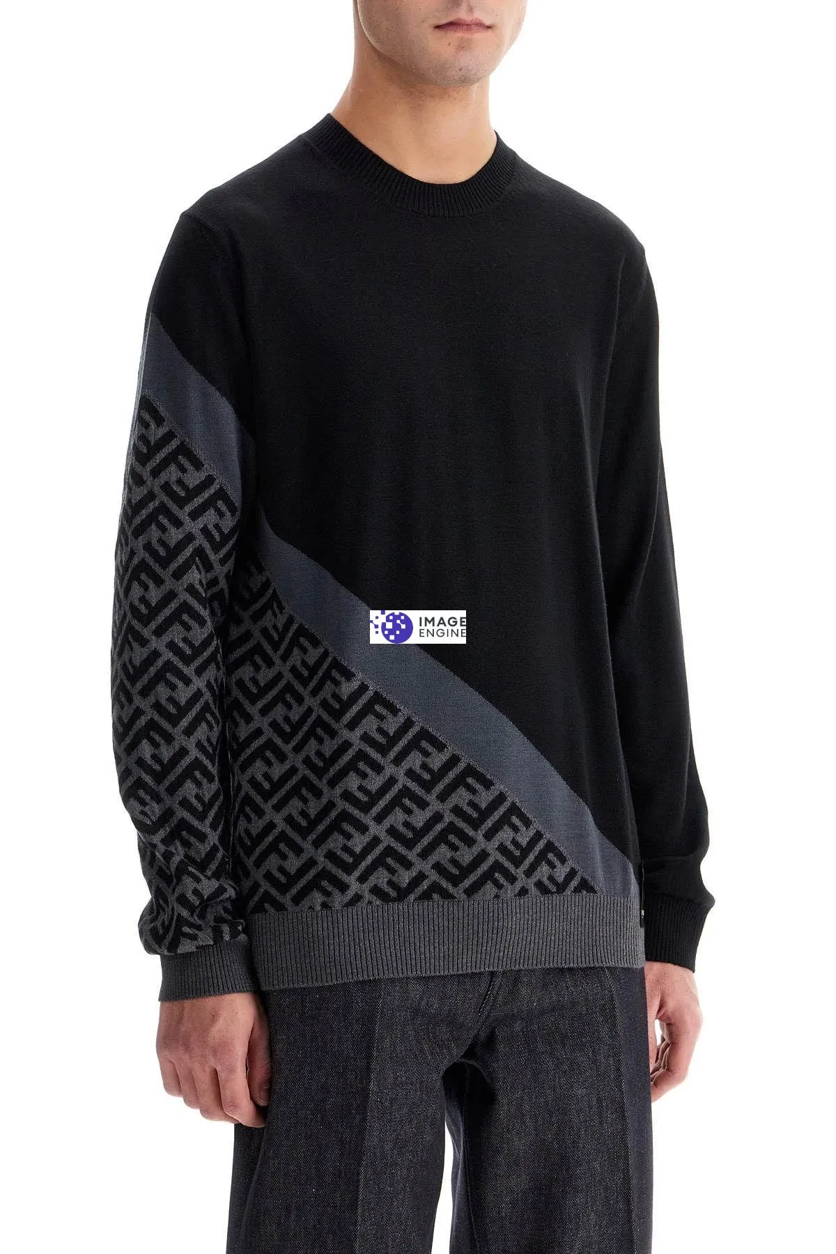 Pullover con inserto Fendi Diagonal