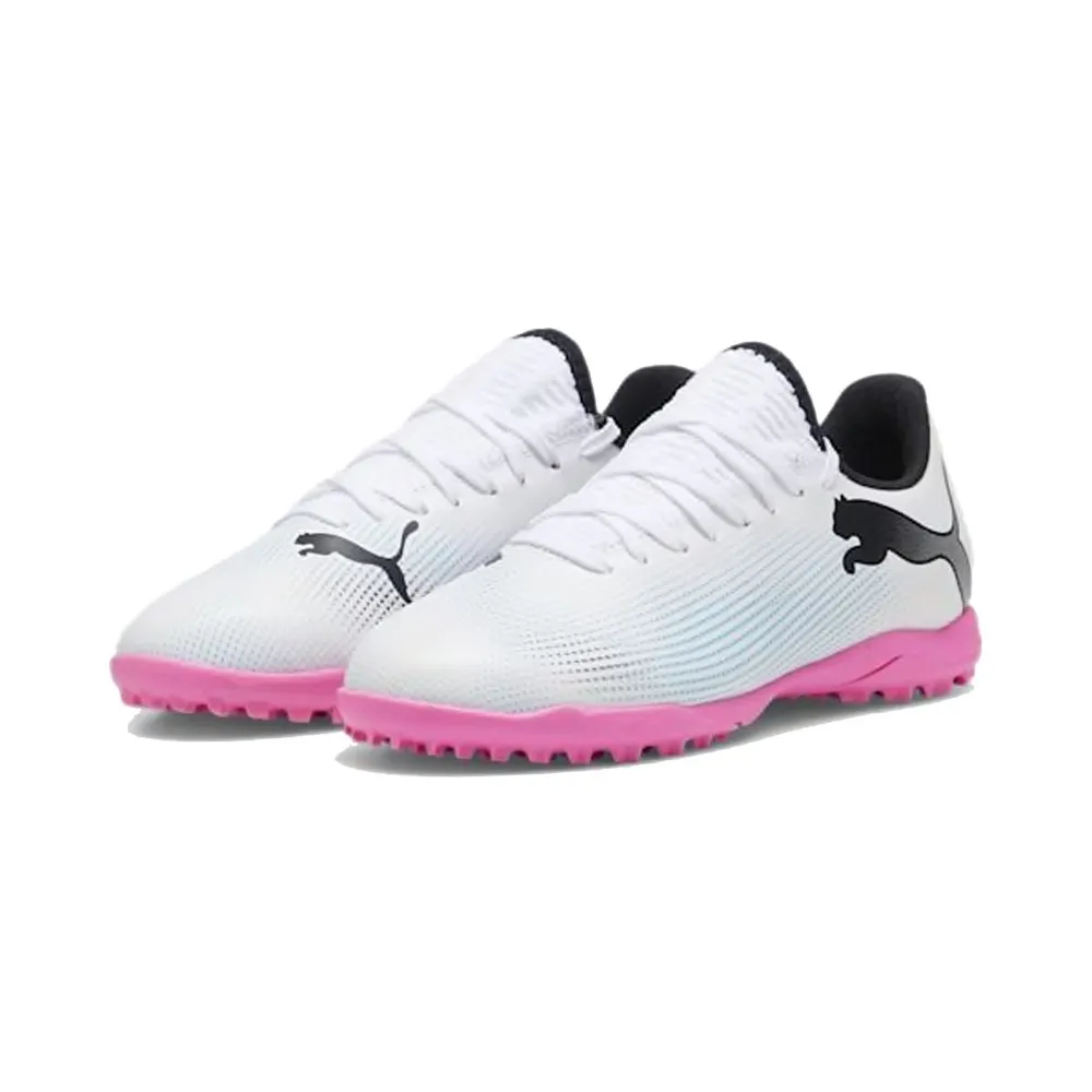 Puma Future 7 Play Tt Bianco Rosa Nero - Scarpe Da Calcio Bambino