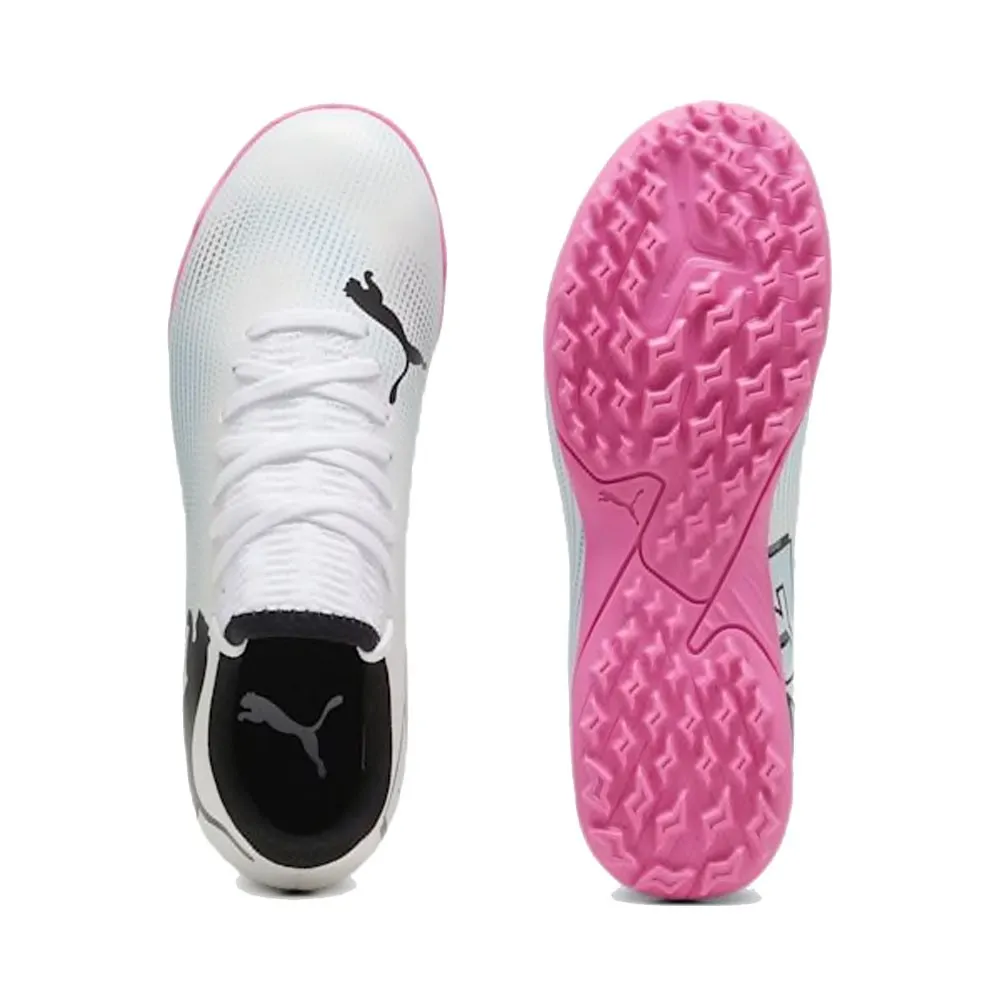 Puma Future 7 Play Tt Bianco Rosa Nero - Scarpe Da Calcio Bambino