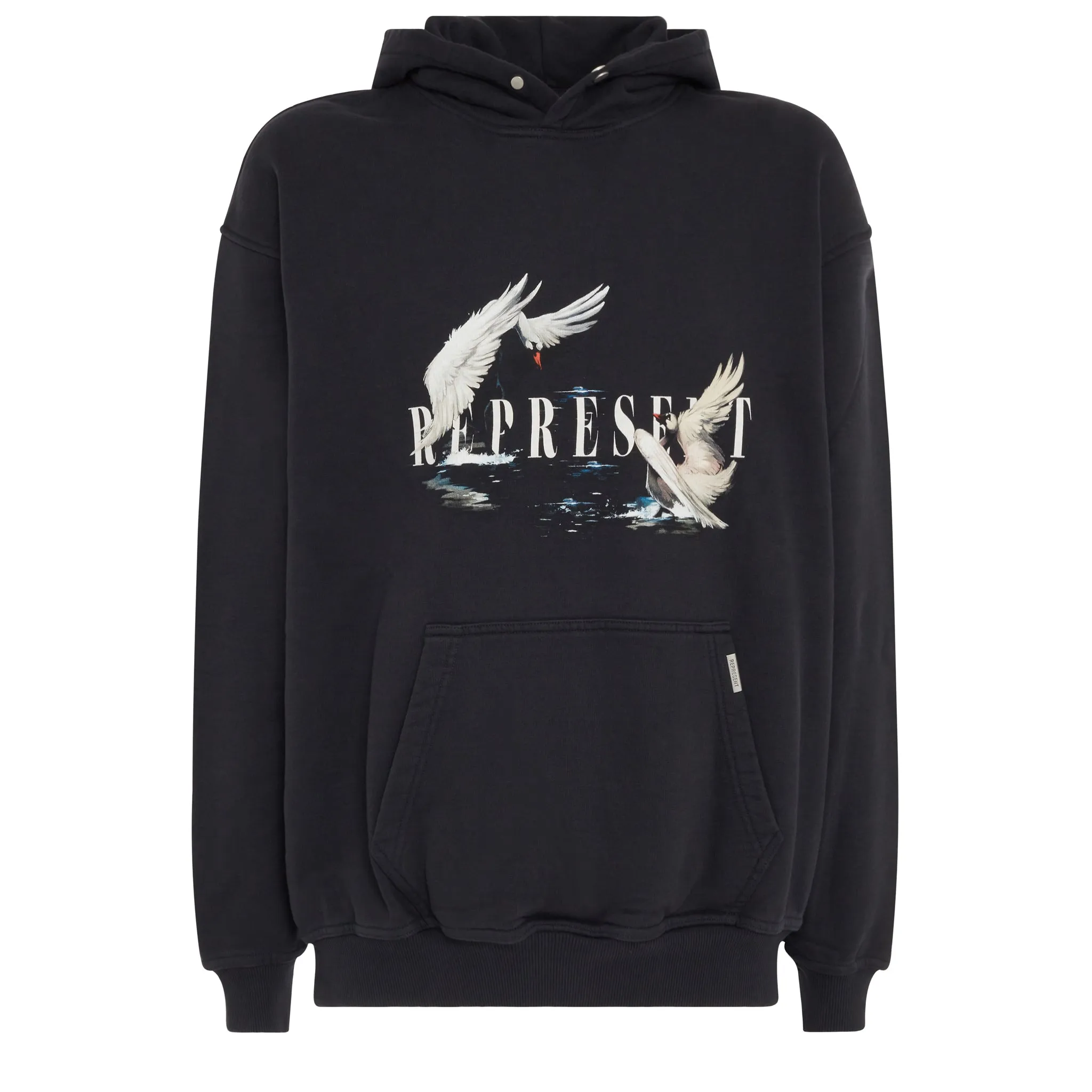REPRESENT  Felpa ''Swan'' in cotone nera