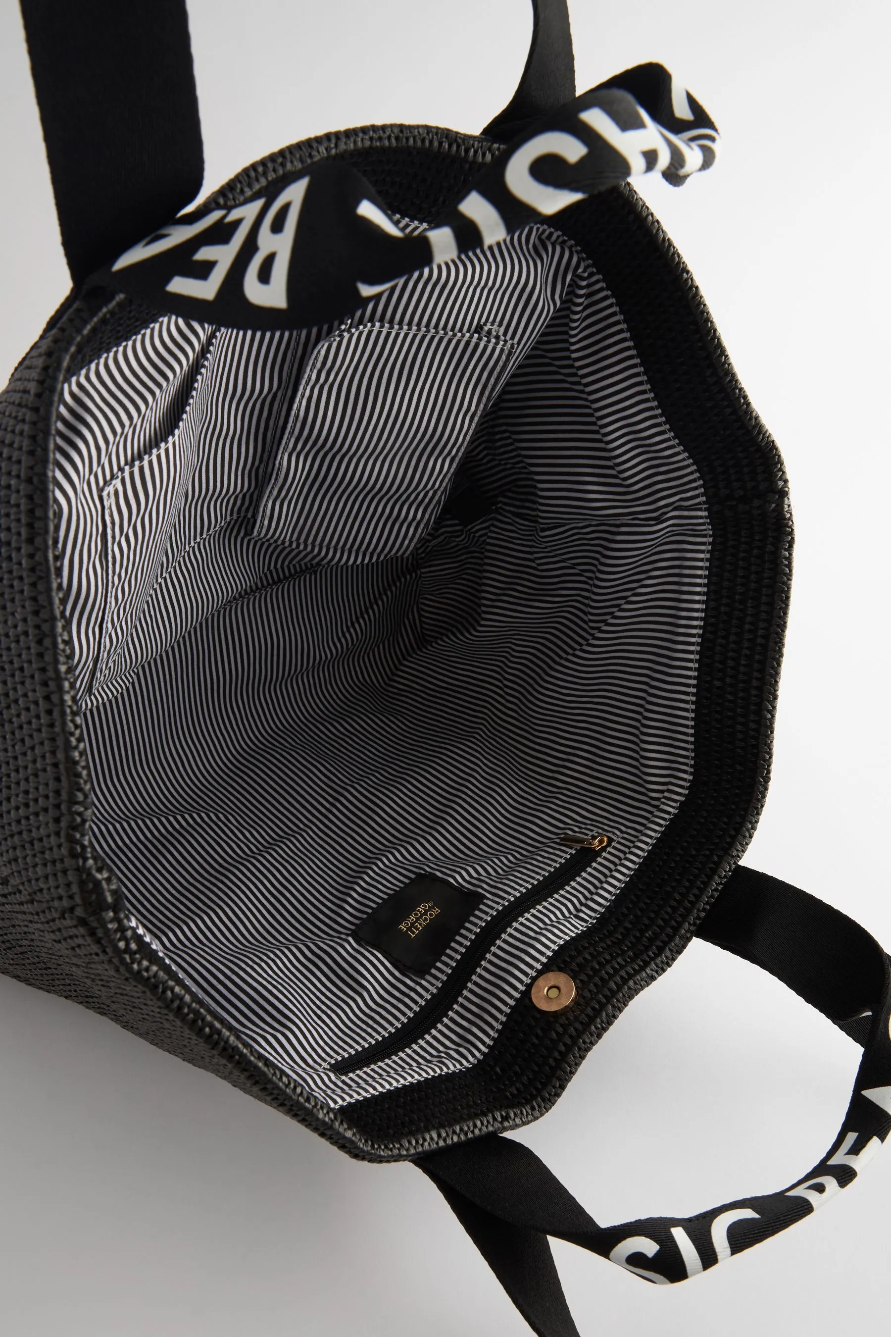 Rockett St George - Borsa shopping da mare con manico e scritta Borsa