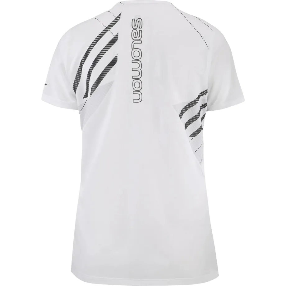 Salomon Sense Aero Tee White/Oyster - Maglia Running Donna