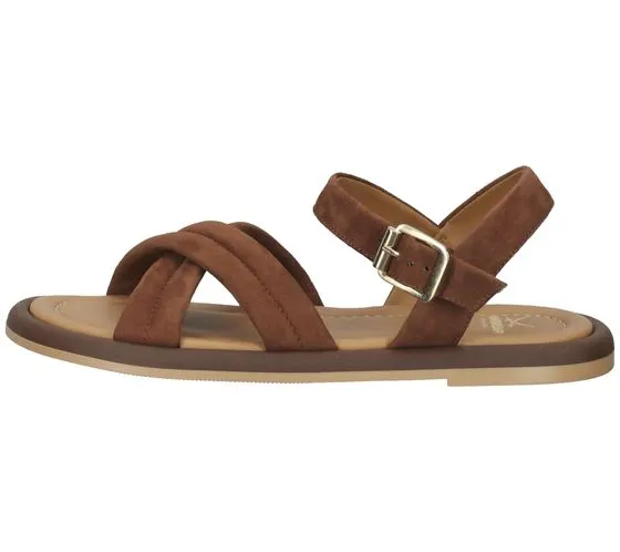 SANSIBAR scarpe da donna in vera pelle sandalo estivo dal look etnico 1096239 marrone