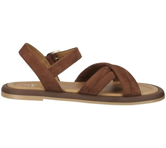 SANSIBAR scarpe da donna in vera pelle sandalo estivo dal look etnico 1096239 marrone