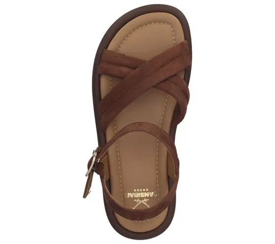 SANSIBAR scarpe da donna in vera pelle sandalo estivo dal look etnico 1096239 marrone