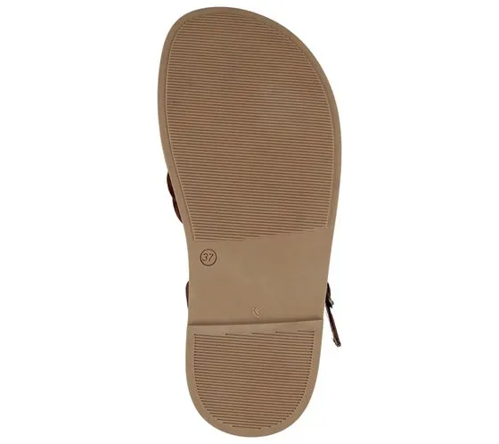 SANSIBAR scarpe da donna in vera pelle sandalo estivo dal look etnico 1096239 marrone