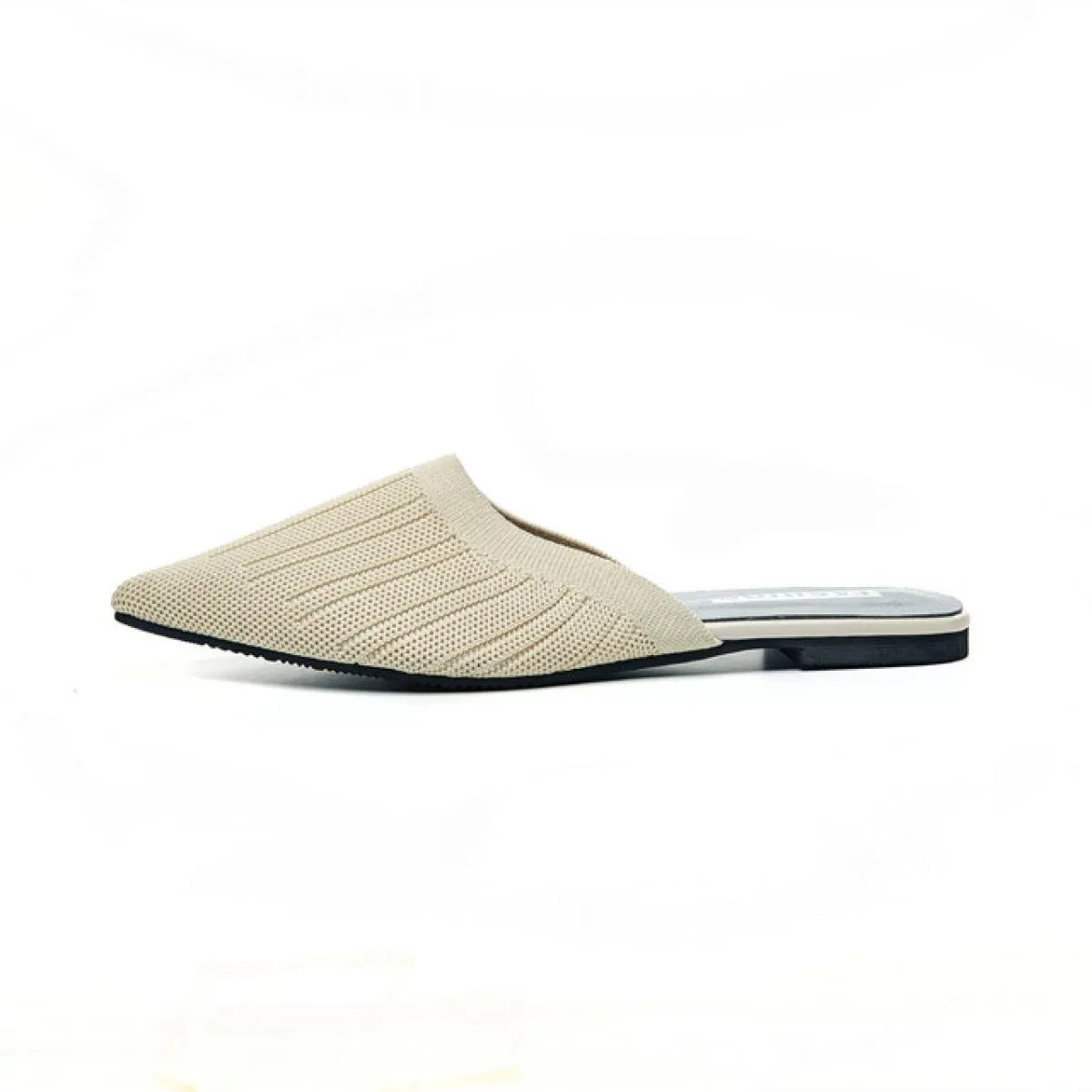 Scarpe basse a punta Scarpe con tacco Scarpe da donna Scarpe estive Sandali Ciabatte elastiche traspiranti lavorate a maglia Sha