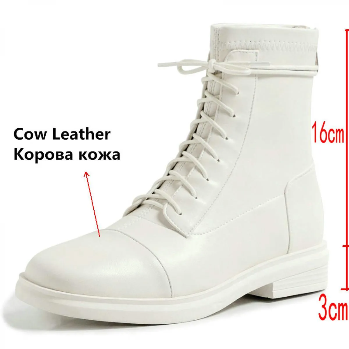 Scarpe con lacci incrociati Donna 2024 Stivali da moto da donna con tacco basso più nuovi Stivaletti da donna in vera pelle da l