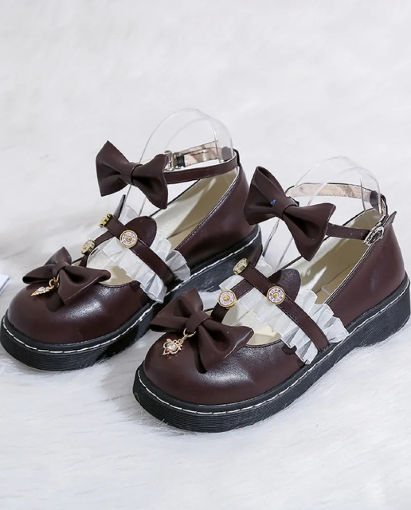 Scarpe Lolita Donne Fiocco Scarpe Da Donna Tacco Testa Rotonda Scarpe Da Donna Comode Kawaii Ragazza Loli Scarpe Cosplay Staccab