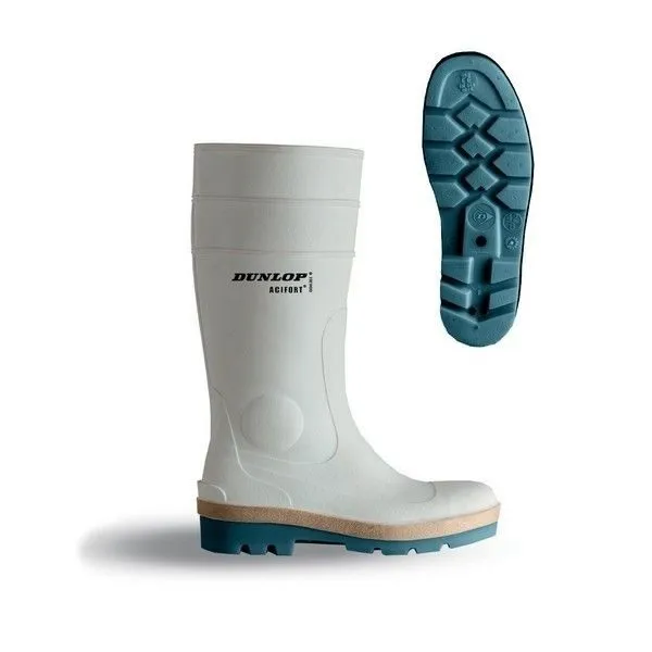 Scarponcini antinfortunistici S4 Dunlop da  Unisex tg. 44, col. Colore bianco , resistenti all'acqua, con puntale di