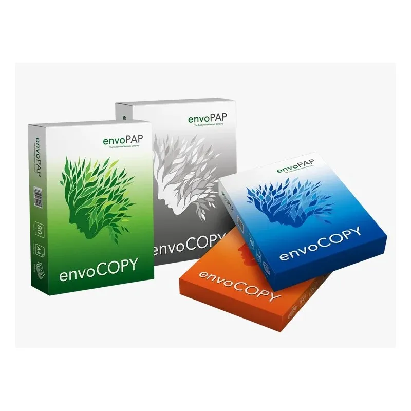 SCATOLE ENVOPAP DA 5 PACCHI DI CARTA PER UFFICIO , FORMATP A4 , 80GR 1 RISMA DA 500 FOGLI