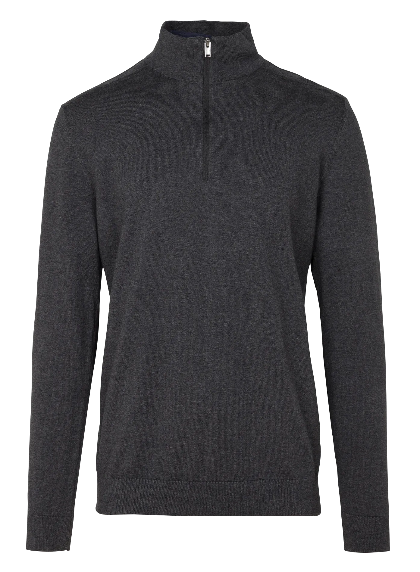  SELECTED   BERG - Lupetto regular fit in cotone con zip | Grigio