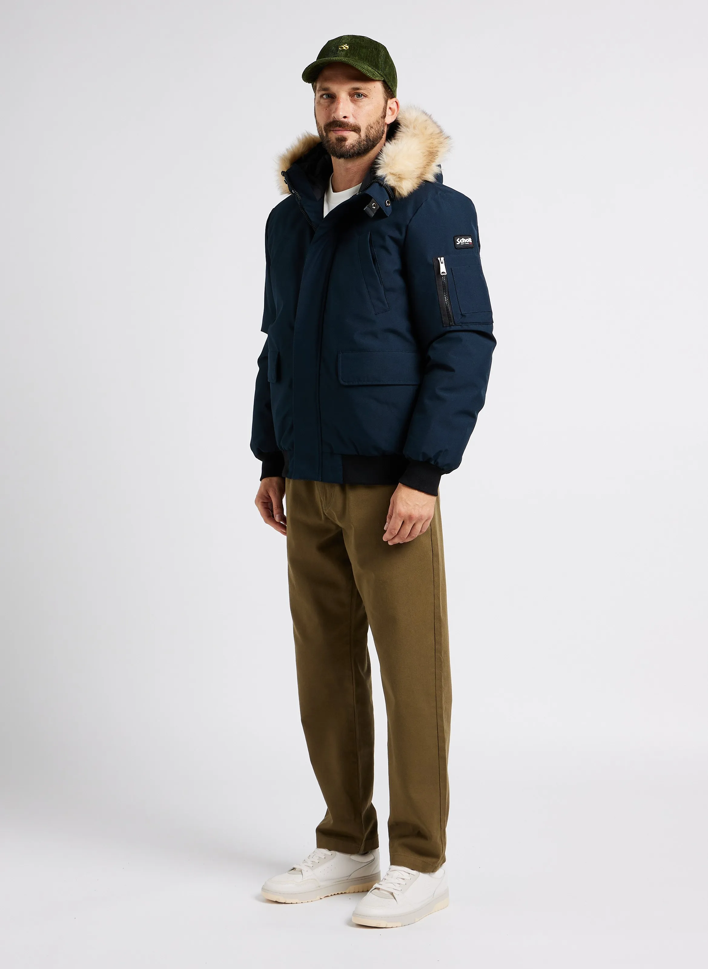  SELECTED   BERG - Lupetto regular fit in cotone con zip | Grigio