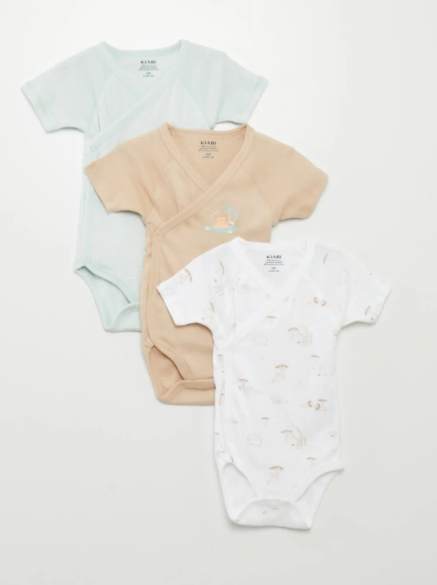 Set di 3 body fantasia - BIANCO