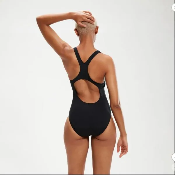 SPEEDO DIGITAL PLACEMENT MEDALIST Black/Chroma Blue/Aquarius costume nuoto donna