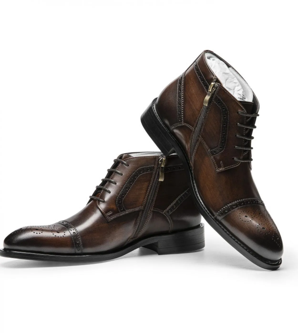 Stivaletti da uomo di lusso in stile italiano nuovo in vera pelle 2023 Abito da uomo brogue da uomo di moda fatto a mano di marc