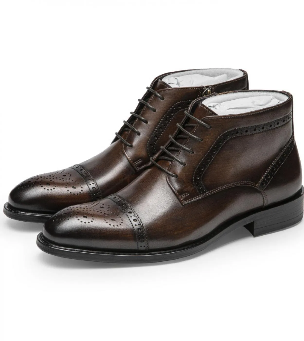 Stivaletti da uomo di lusso in stile italiano nuovo in vera pelle 2023 Abito da uomo brogue da uomo di moda fatto a mano di marc