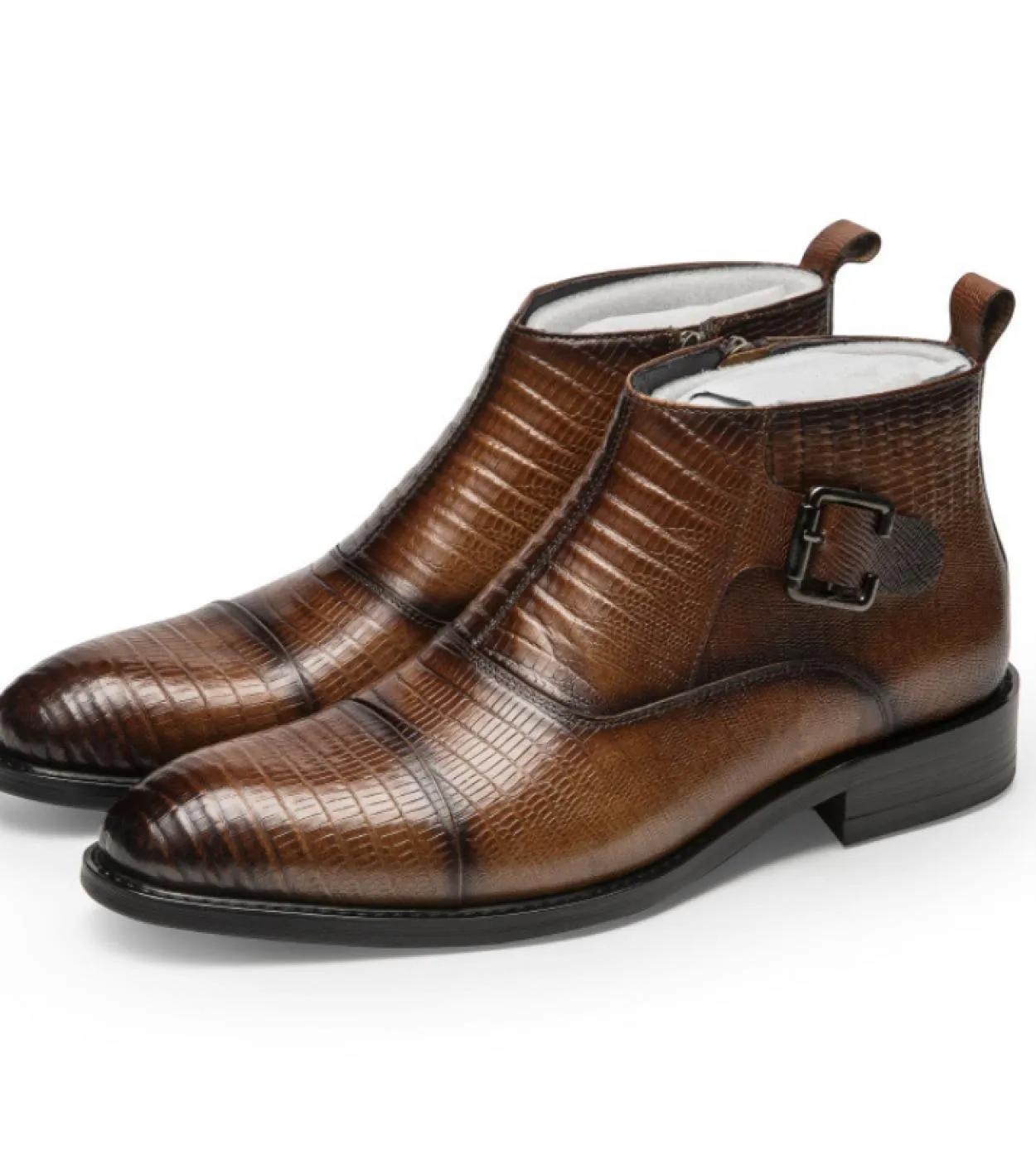 Stivaletto Chelsea alla caviglia italiano di lusso da uomo in vera pelle 2023 nuovo stile moda modello coccodrillo uomo abito da