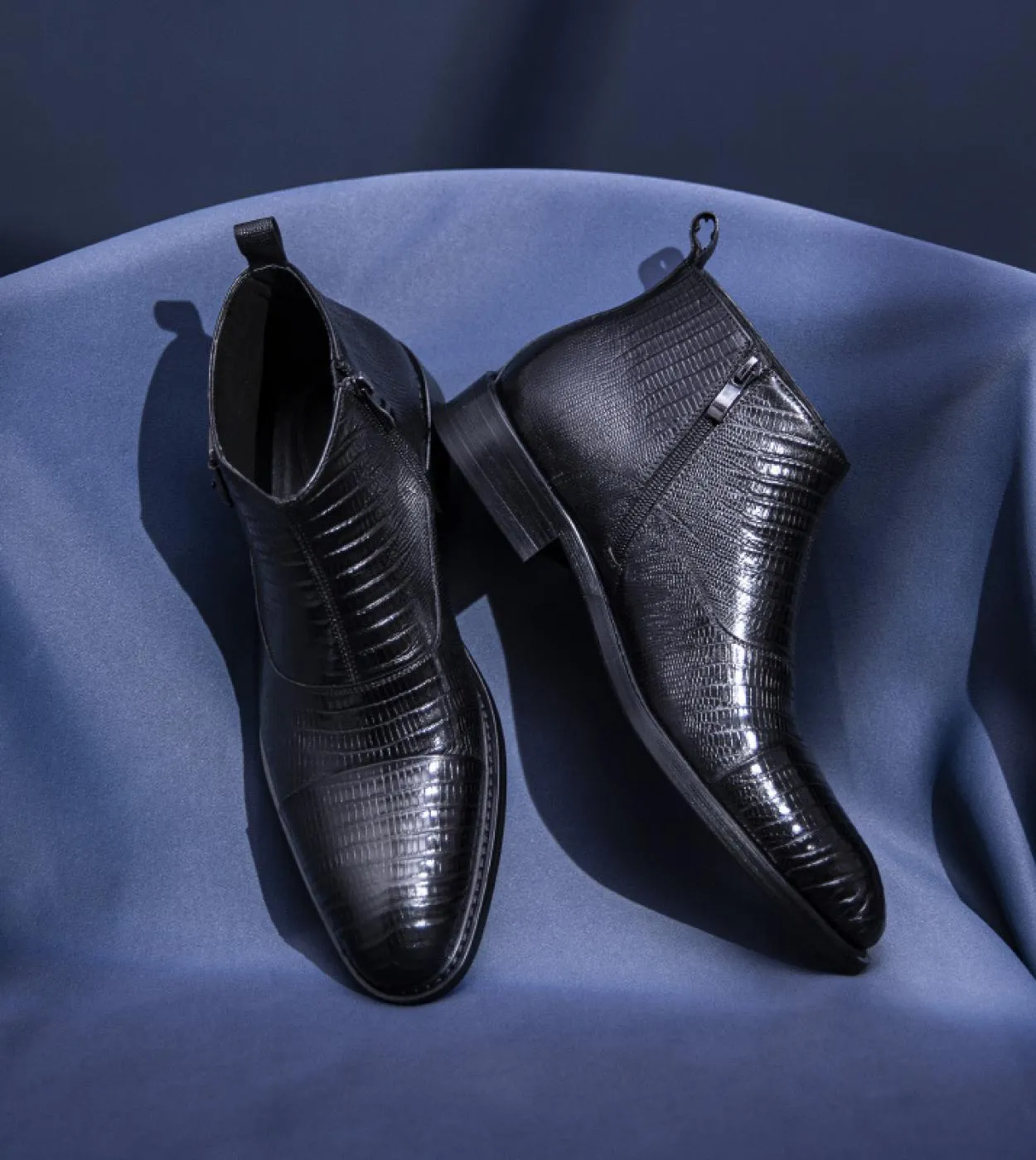 Stivaletto Chelsea alla caviglia italiano di lusso da uomo in vera pelle 2023 nuovo stile moda modello coccodrillo uomo abito da