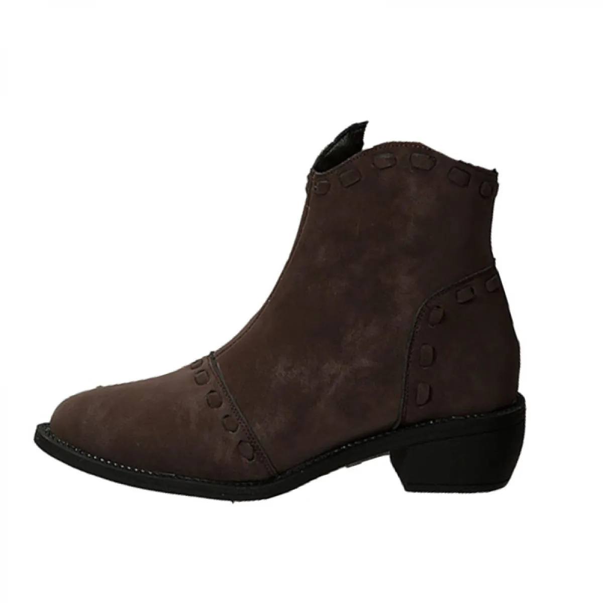 Stivali Chelsea da donna in pelle scamosciata Scarpe con tacco medio alla caviglia 2023 Stivali da moto di nuova tendenza invern