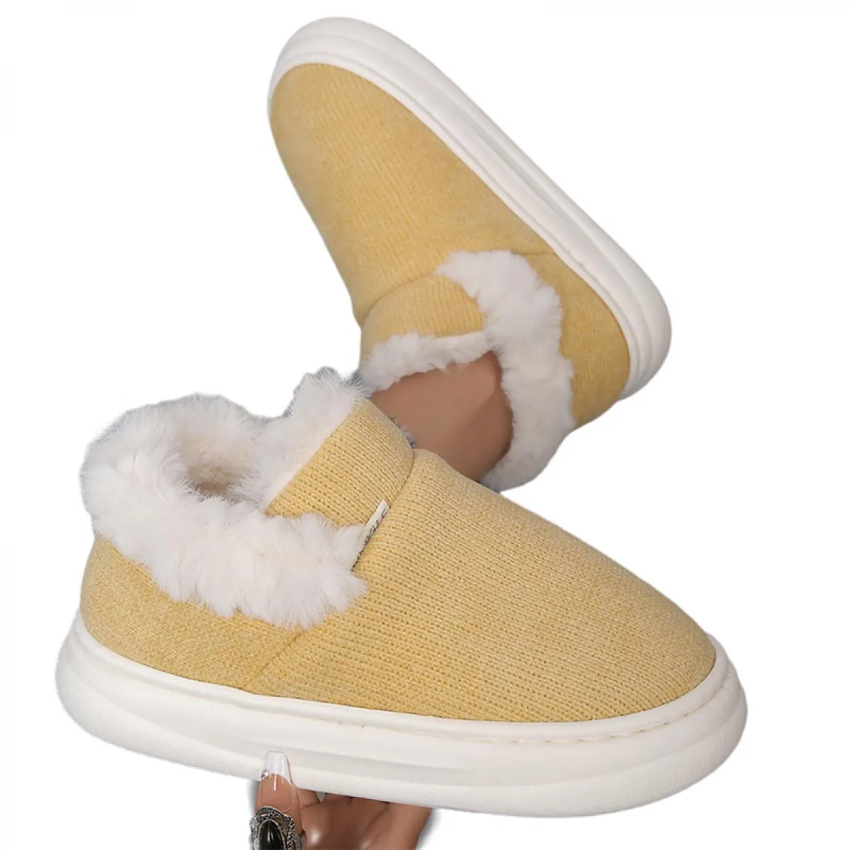 Stivali Chelsea invernali di nuova tendenza Scarpe da donna in cotone con plateau Causale caldo alla caviglia 2023 Stivali da ne