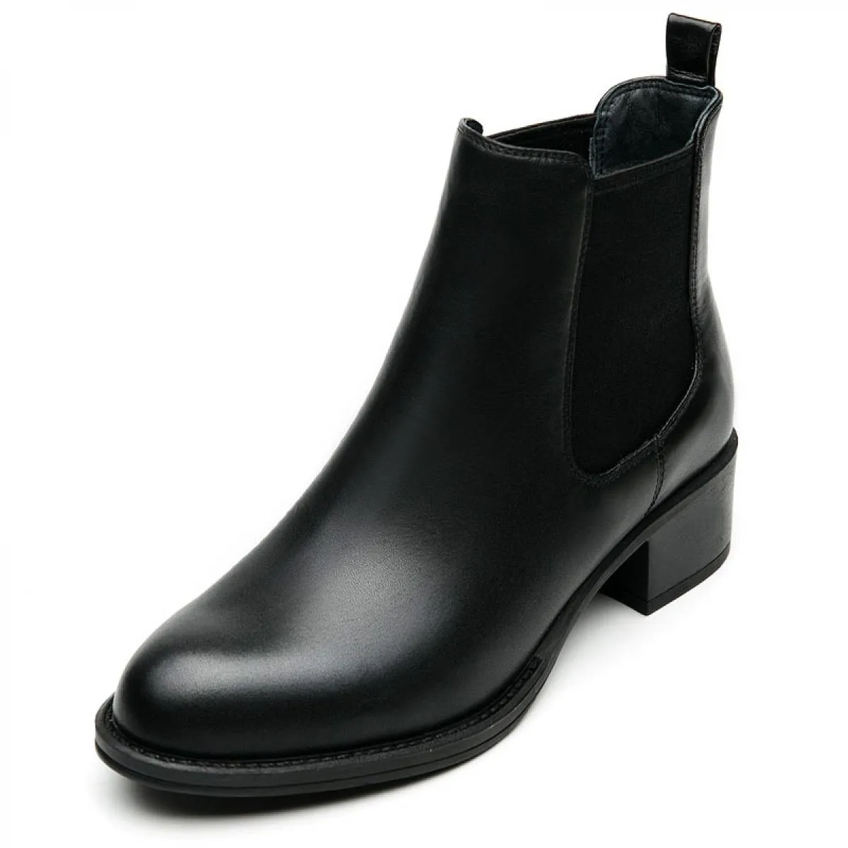 Stivali Chelsea neri da donna Scarpe autunno inverno Botines da donna in vera pelle Mujer Chaussure Femme Botas Botas alla cavig