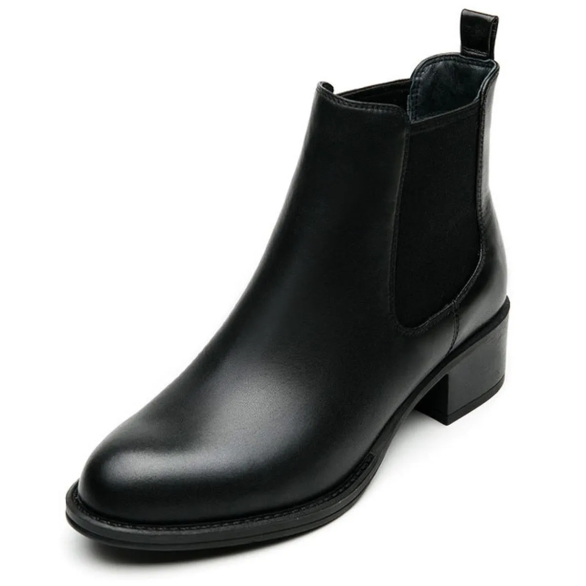Stivali Chelsea neri da donna Scarpe autunno inverno Botines da donna in vera pelle Mujer Chaussure Femme Botas Botas alla cavig