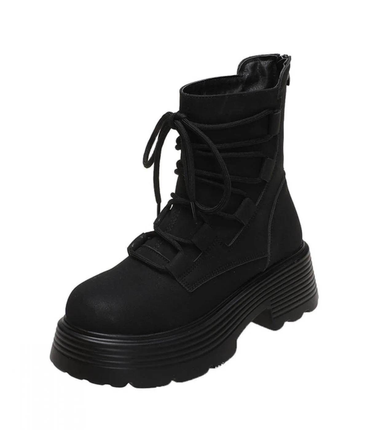 Stivali da donna Chelsea Scarpe Stivali con lacci Donna Designer di lusso Tacco piatto Punta tonda Autunno 2022 Moda Rock Lolita