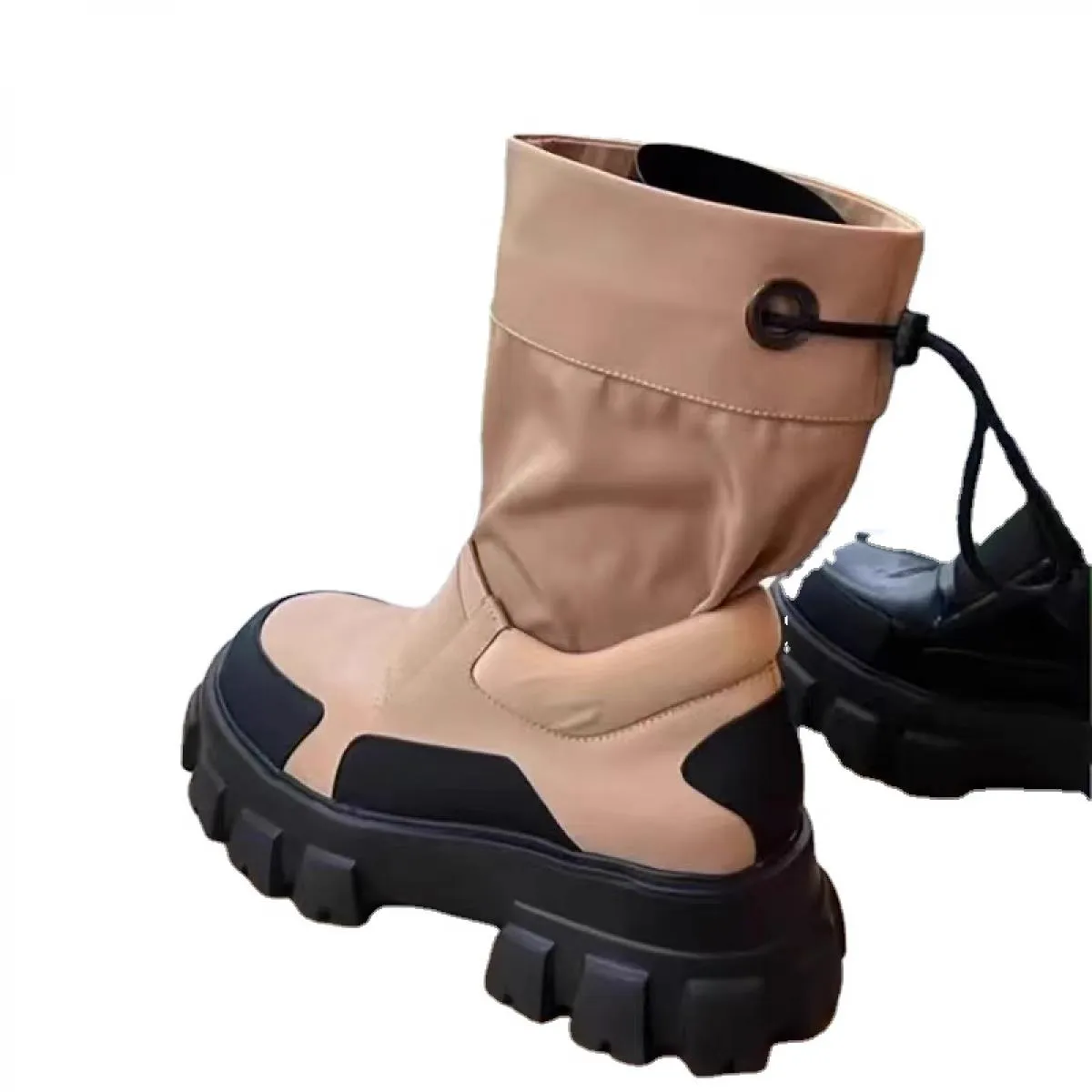 Stivali da moto invernali Chelsea Scarpe da donna 2023 Luxury Brand New Fashion Tacchi medi Stivali di jeans Décolleté da gladia